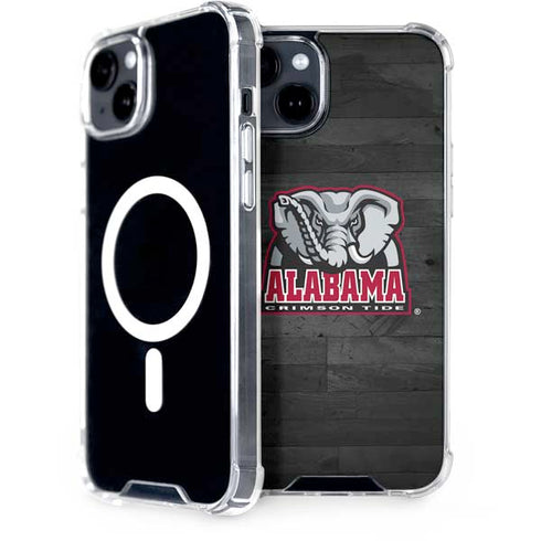 University of Alabama Basketball Wood iPhone 15 Plus MagSafe Case
