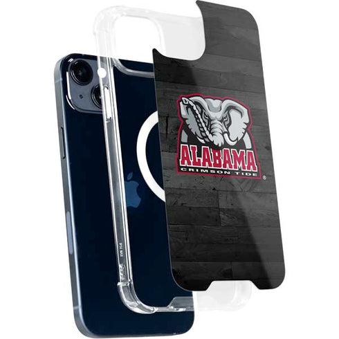 University of Alabama Basketball Wood iPhone 14 Plus MagSafe Case