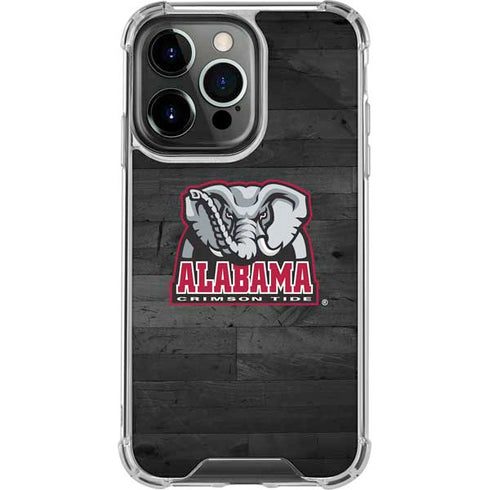 University of Alabama Basketball Wood iPhone 15 Pro Clear Case