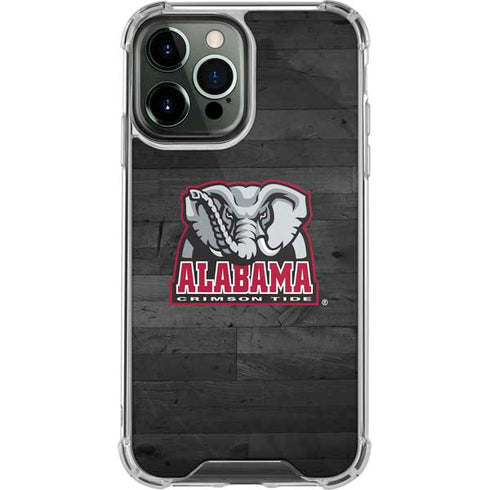University of Alabama Basketball Wood iPhone 14 Pro Max Clear Case