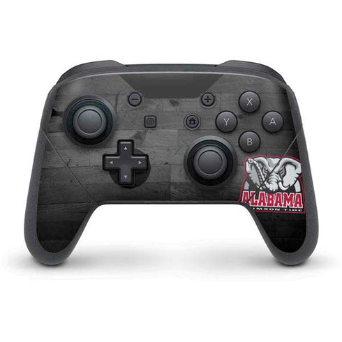 University of Alabama Basketball Wood Nintendo Switch Pro Controller Skin
