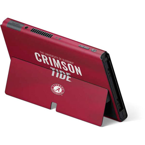 University of Alabama Crimson Pride Nintendo Switch OLED (2021) Skin