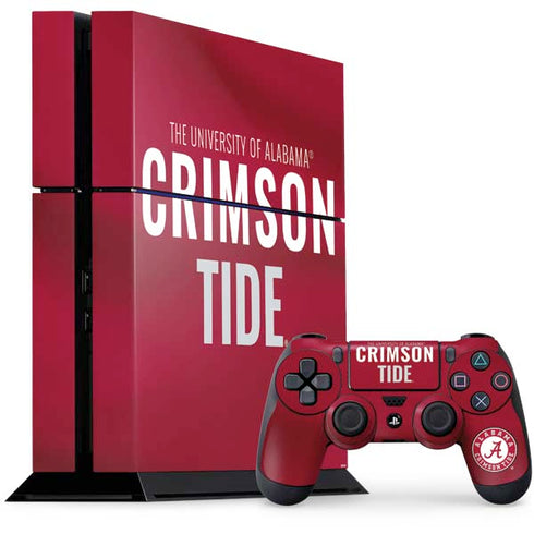 University of Alabama Crimson Pride PS4 Console and Controller Bundle Skin