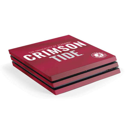 University of Alabama Crimson Pride PS4 Pro Console Skin