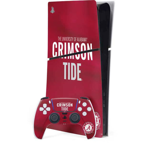 University of Alabama Crimson Pride PS5 Slim Digital Edition Console Skin