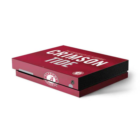 University of Alabama Crimson Pride Xbox One X Console Skin