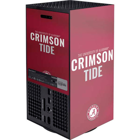 University of Alabama Crimson Pride Xbox Series X Console Skin