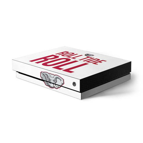 University of Alabama Crimson Roll Tide Xbox One X Console Skin