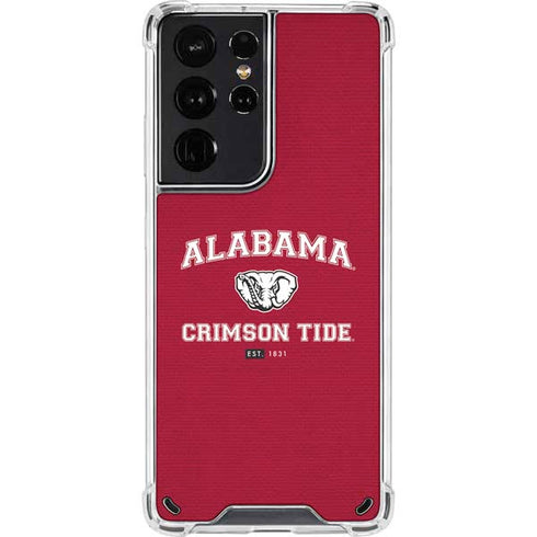 University of Alabama Crimson Tide Basketball Galaxy S21 Ultra 5G Clear Case