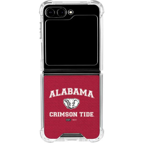 University of Alabama Crimson Tide Basketball Galaxy Z Flip5 5G Clear Case