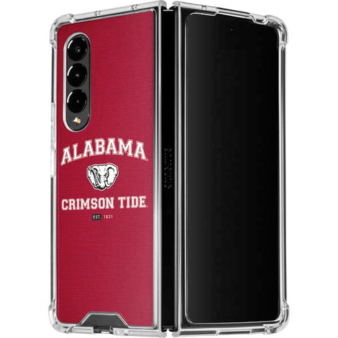 University of Alabama Crimson Tide Basketball Galaxy Z Fold4 5G Clear Case