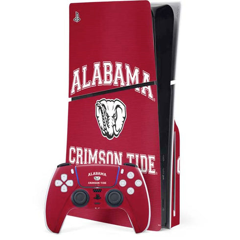 University of Alabama Crimson Tide Basketball PS5 Slim Disk Bundle Skin