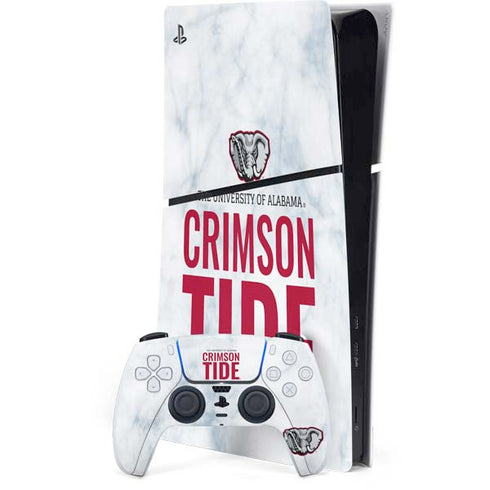 University of Alabama Crimson Tide Net PS5 Slim Digital Edition Bundle Skin