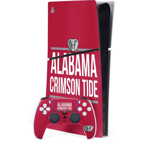 University of Alabama Crimson Tide PS5 Slim Digital Edition Bundle Skin