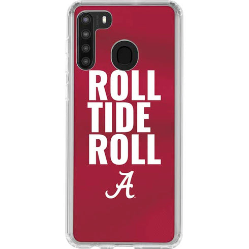University of Alabama Roll Tide Roll Galaxy A21 Clear Case