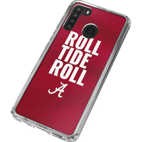 University of Alabama Roll Tide Roll Galaxy A21 Clear Case