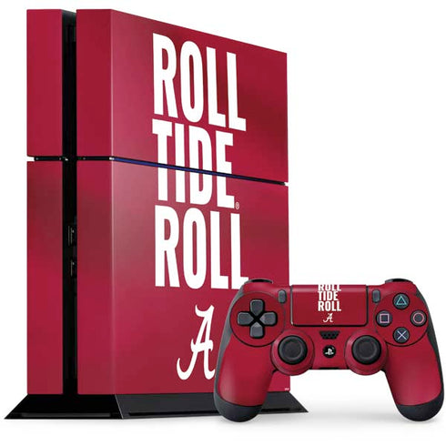 University of Alabama Roll Tide Roll PS4 Console and Controller Bundle Skin