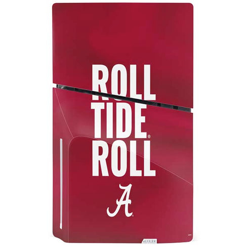 University of Alabama Roll Tide Roll PS5 Slim Disk Bundle Skin