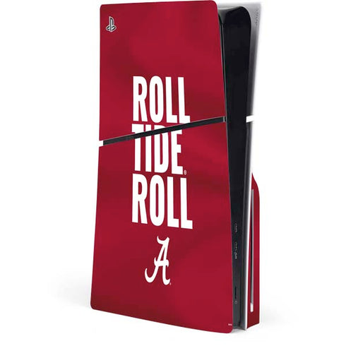University of Alabama Roll Tide Roll PS5 Slim Disk Console Skin