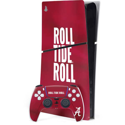 University of Alabama Roll Tide Roll PS5 Slim Digital Edition Console Skin