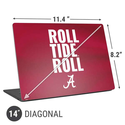 University of Alabama Roll Tide Roll Universal Laptop 14in (11.4 x 8.2in) Skin