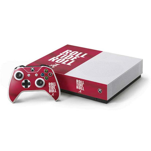 University of Alabama Roll Tide Roll Xbox One S All-Digital Edition Bundle Skin