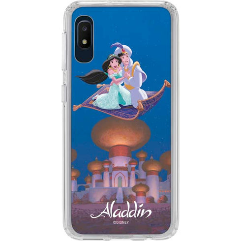 Disney Aladdin and Jasmine Magic Carpet Galaxy A10e Clear Case