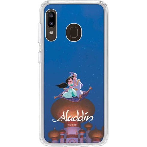Disney Aladdin and Jasmine Magic Carpet Galaxy A20 Clear Case