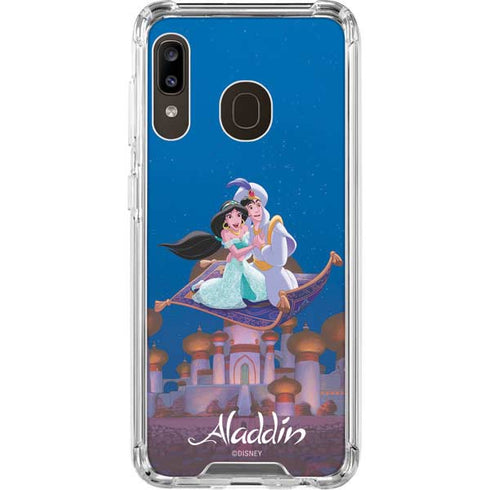 Disney Aladdin and Jasmine Magic Carpet Galaxy A30 Clear Case