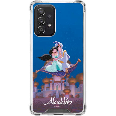 Disney Aladdin and Jasmine Magic Carpet Galaxy A52 5G Clear Case