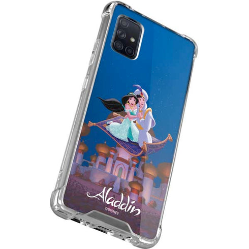 Disney Aladdin and Jasmine Magic Carpet Galaxy A71 5G Clear Case