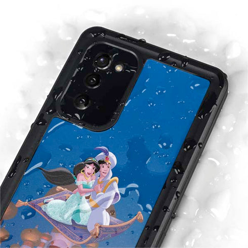 Disney Aladdin and Jasmine Magic Carpet Galaxy Note20 5G Waterproof Case