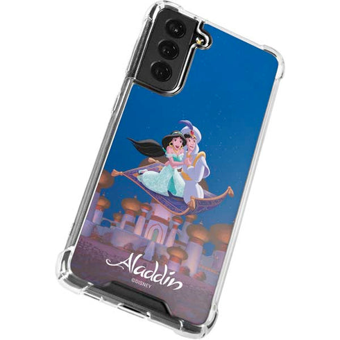 Disney Aladdin and Jasmine Magic Carpet Galaxy S21 FE Clear Case