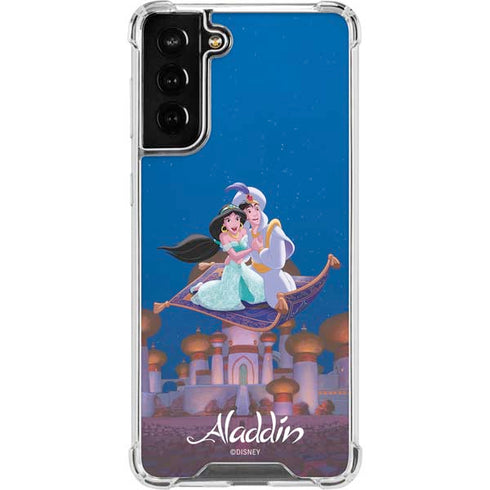 Disney Aladdin and Jasmine Magic Carpet Galaxy S21 FE Clear Case