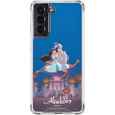 Disney Aladdin and Jasmine Magic Carpet Galaxy S22 Clear Case