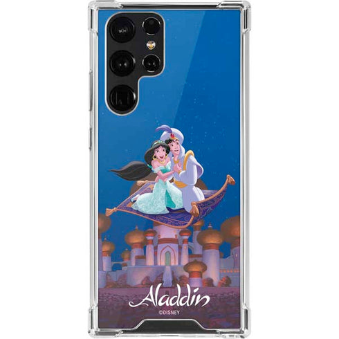 Disney Aladdin and Jasmine Magic Carpet Galaxy S22 Ultra Clear Case