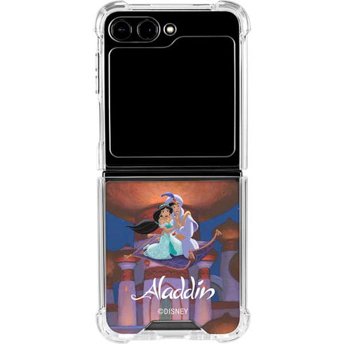 Disney Aladdin and Jasmine Magic Carpet Galaxy Z Flip5 5G Clear Case
