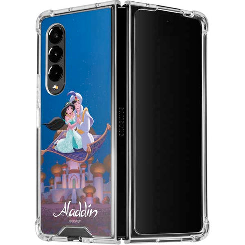 Disney Aladdin and Jasmine Magic Carpet Galaxy Z Fold4 5G Clear Case