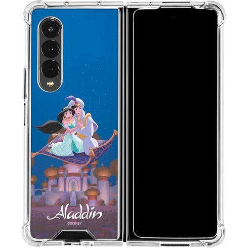 Disney Aladdin and Jasmine Magic Carpet Galaxy Z Fold4 5G Clear Case