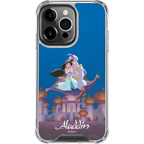Disney Aladdin and Jasmine Magic Carpet iPhone 14 Pro Clear Case