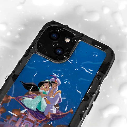 Disney Aladdin and Jasmine Magic Carpet iPhone 15 Plus Waterproof Case