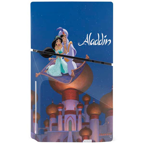Disney Aladdin and Jasmine Magic Carpet PS5 Slim Disk Console Skin