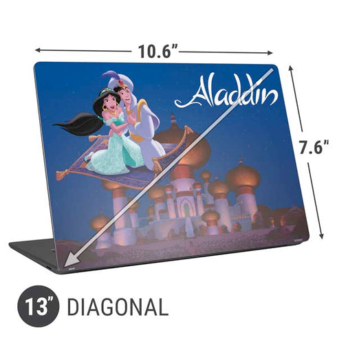 Disney Aladdin and Jasmine Magic Carpet Universal Laptop 13in (10.6 x 7.6in) Skin