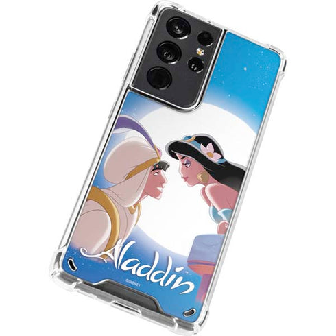 Disney Aladdin and Princess Jasmine Kiss Galaxy S21 Ultra 5G Clear Case