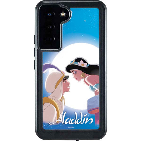 Disney Aladdin and Princess Jasmine Kiss Galaxy S23 Plus Waterproof Case