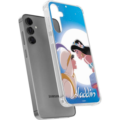 Disney Aladdin and Princess Jasmine Kiss Galaxy S24 Plus Clear Case