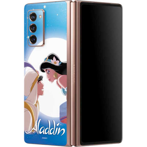 Disney Aladdin and Princess Jasmine Kiss Galaxy Z Fold2 5G Skin