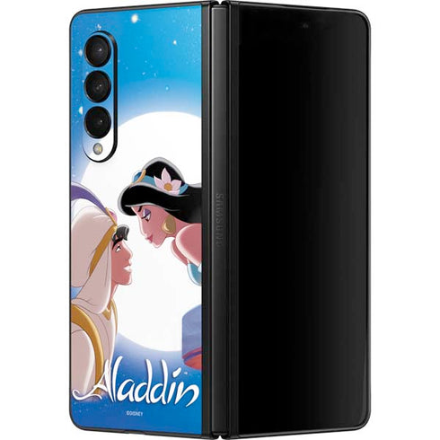 Disney Aladdin and Princess Jasmine Kiss Galaxy Z Fold3 5G Skin