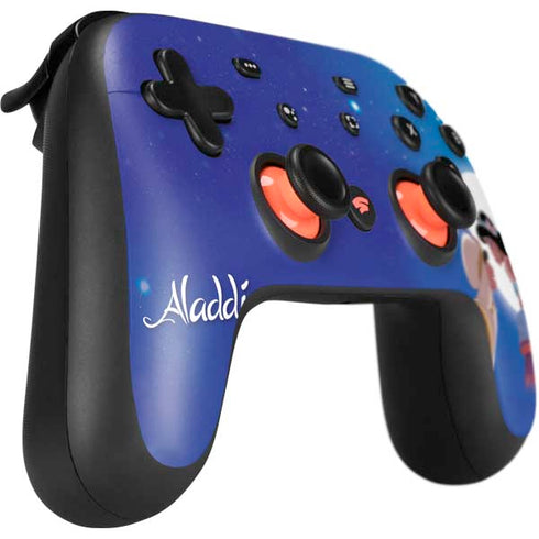 Disney Aladdin and Princess Jasmine Kiss Google Stadia Controller Skin
