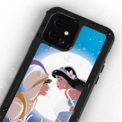 Disney Aladdin and Princess Jasmine Kiss iPhone 12 Mini Waterproof Case